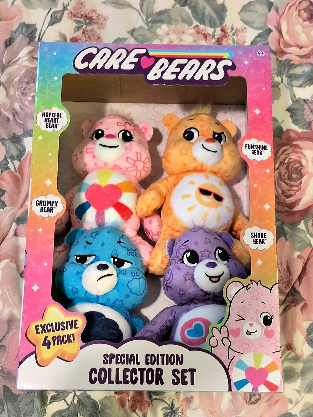 Care Bears Special Edition Collector Set Plush 4-Pack Collector Set NWT